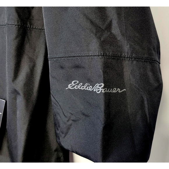 Eddie Bauer Trench Coat Womens 3X Black Girl On The Go Waterproof Hooded New - Picture 5 of 16